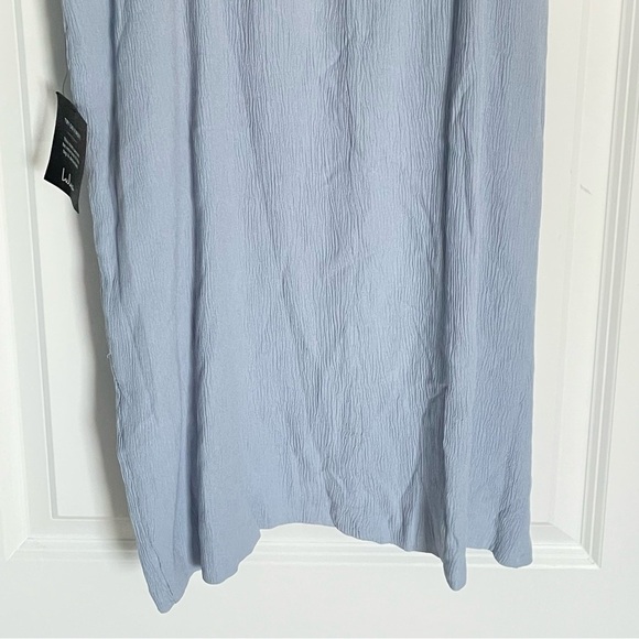 New! Lulus Stay Sunny Light Blue Faux Wrap Midi Dress NWT - 35784 - Picture 9 of 12